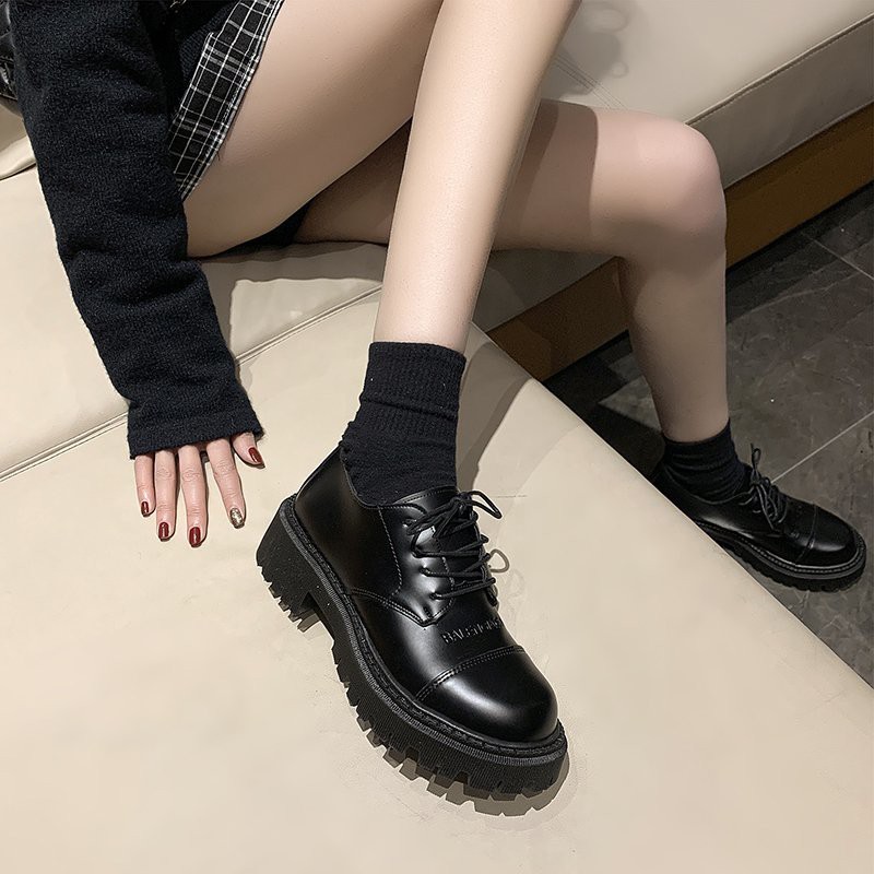 Giày Oxford nữ giày ulzzang đế cao mũi tròn mới 2021 (OX-2)