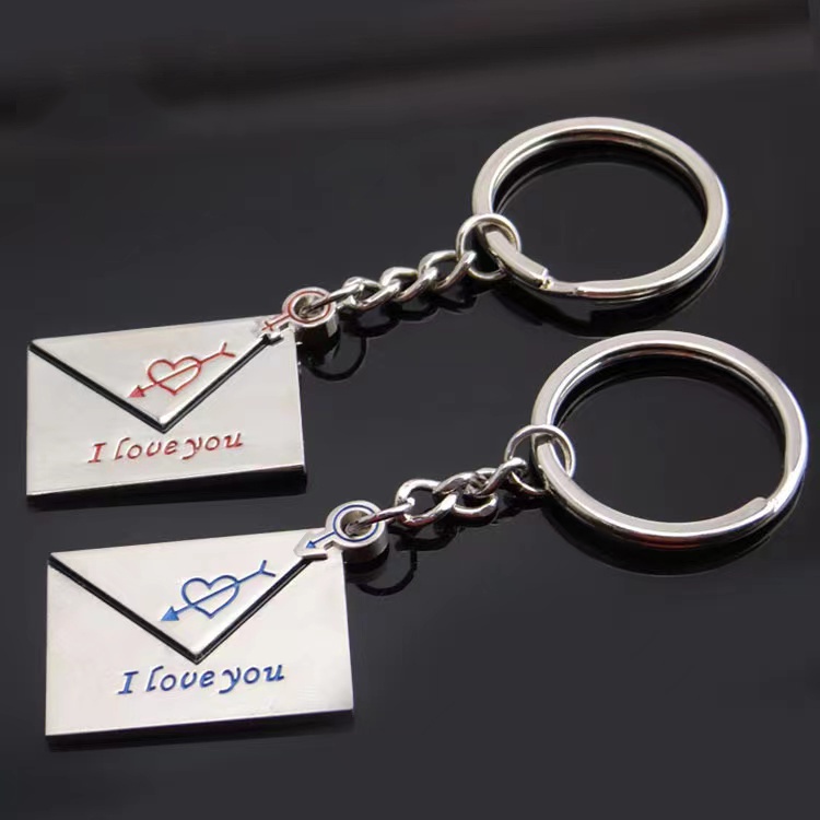 Móc Khóa Kim Loại Hình Bao Thư Xinh Xắn