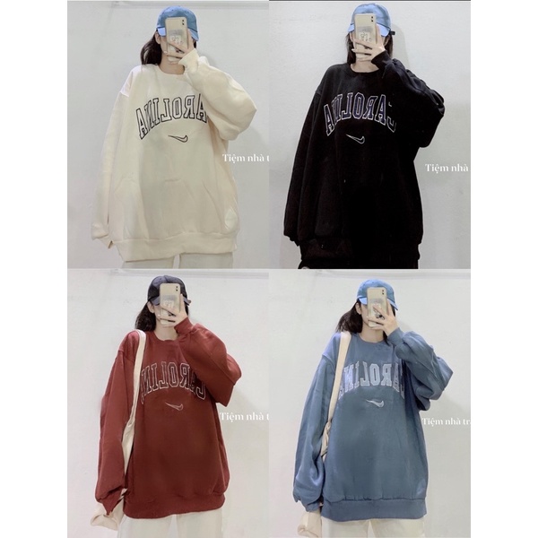 [Mã 12FASHIONSALE1 giảm 10K đơn 50K] áo sweater nỉ bông dáng rộng