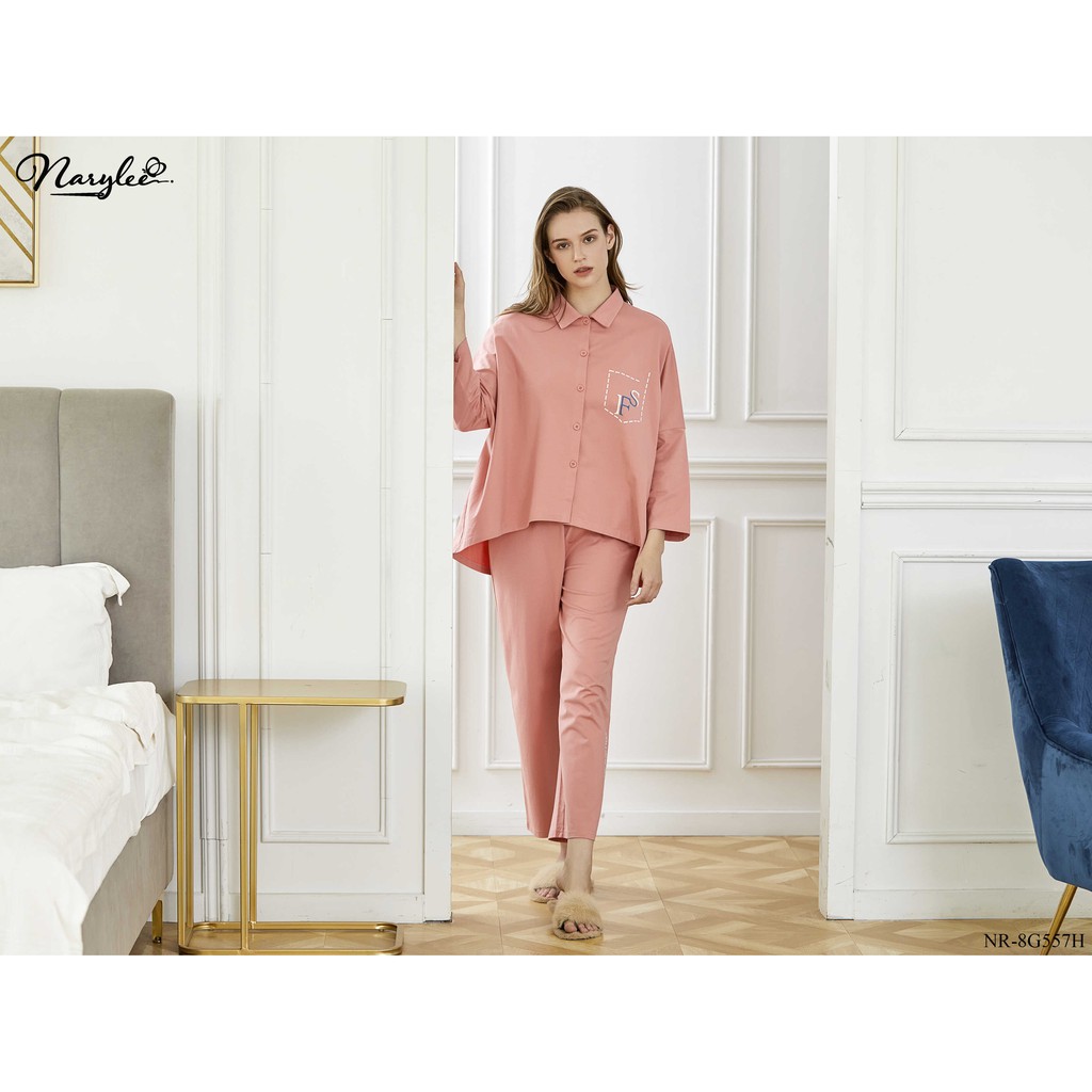 [Mã FASHIONMALLT4 giảm 15% đơn 150k] Bộ đồ mặc nhà pyjama 100% cao cấp Narylee NR-8G557