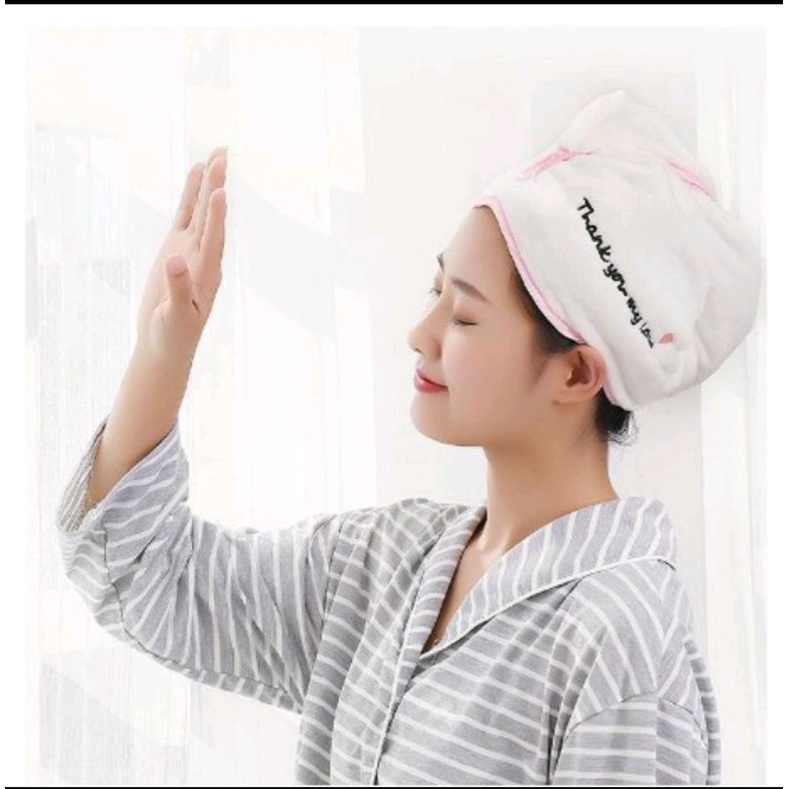 Khăn Chùm Đầu, Quấn Ủ Tóc Sau Khi Tắm, Chất Vải Bông Siêu Thấm, Khô Tóc Nhanh , Thiết Kế Quấn Tóc Gọn Gàng