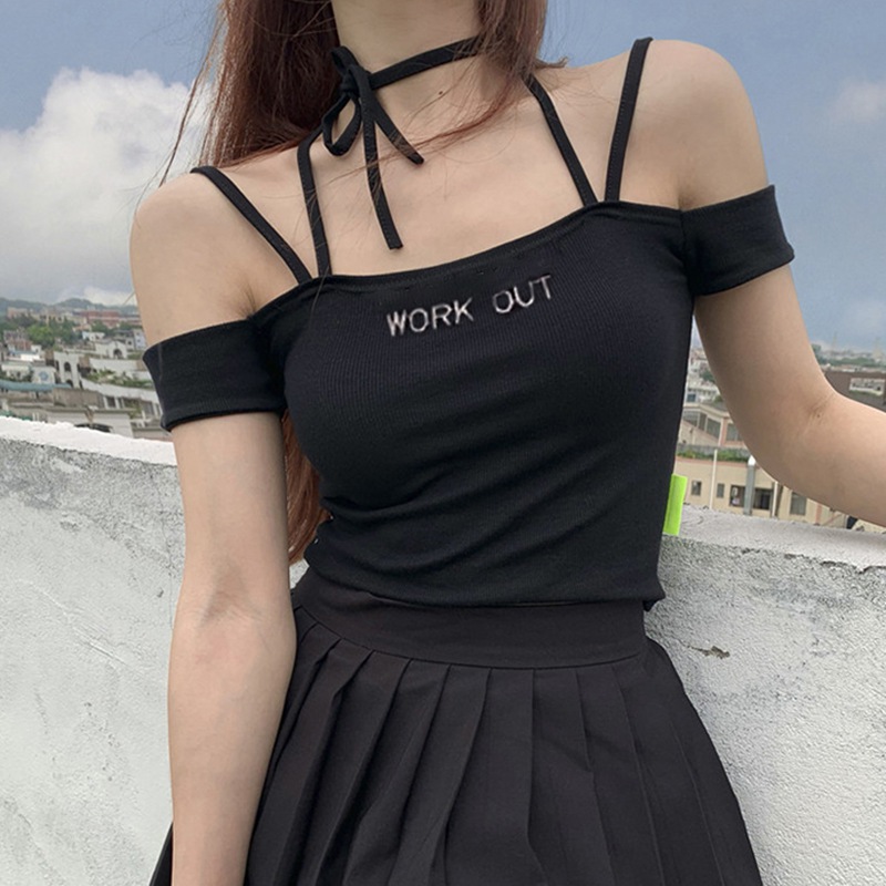 Áo Thun Lửng Ngắn Tay Phong Cách Trẻ Trung Quyến Rũ Dành Cho Nữ