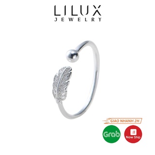 Nhẫn bạc nữ lilux lông vũ freesize n002