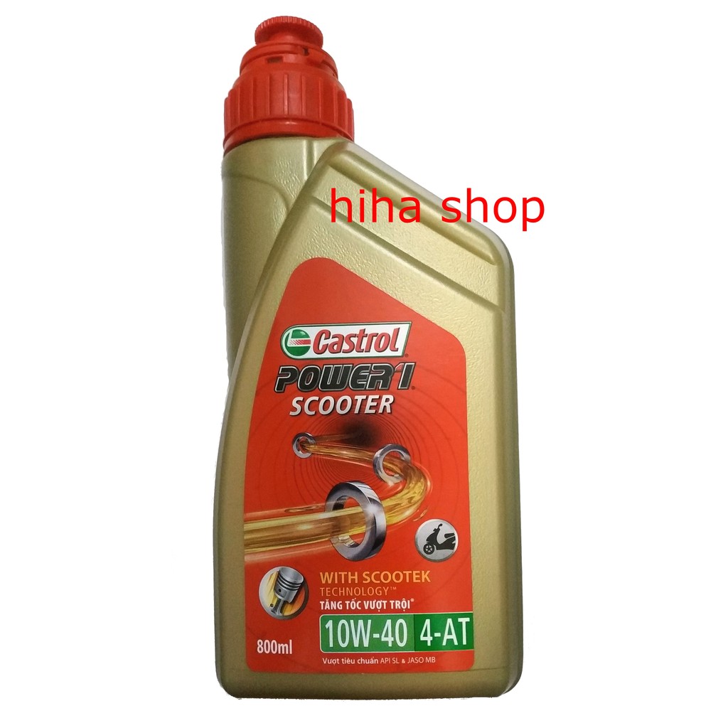 Dầu nhớt xe tay ga 0.8L CASTROL POWER1 SCOOTER 10W-40