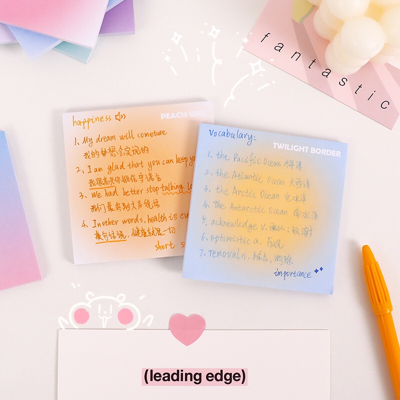 Giấy Ghi Chú Post-it Nhỏ Bóc Dán Cầm Tay Tiện Dụng - Màu Kẹo Dễ Thương