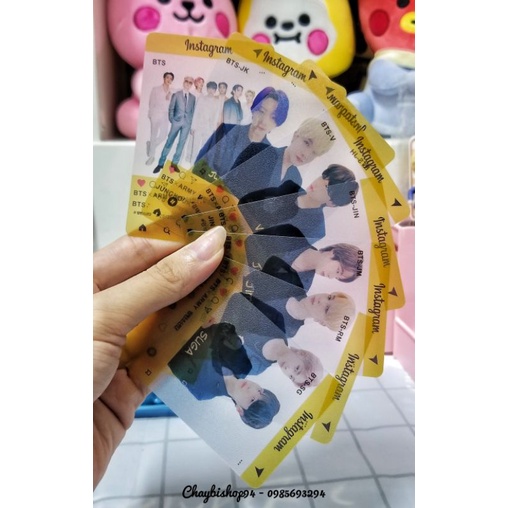 Set 8 card Instagram BTS Butter