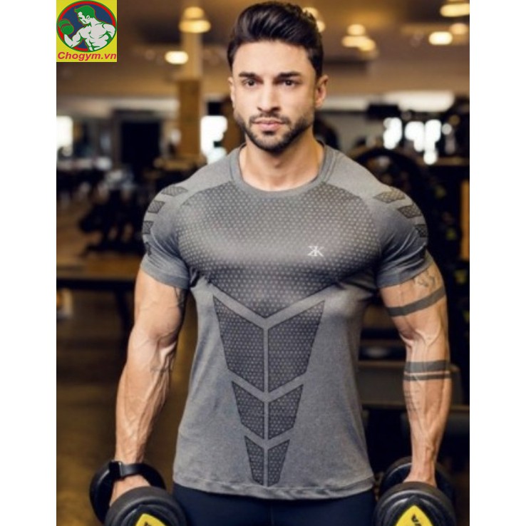 [Mã FAGREEN55 giảm 10% tối đa 30K đơn từ 99K] Áo Tập GYM Ôm Body Nam Tay Ngắn ZK A-006