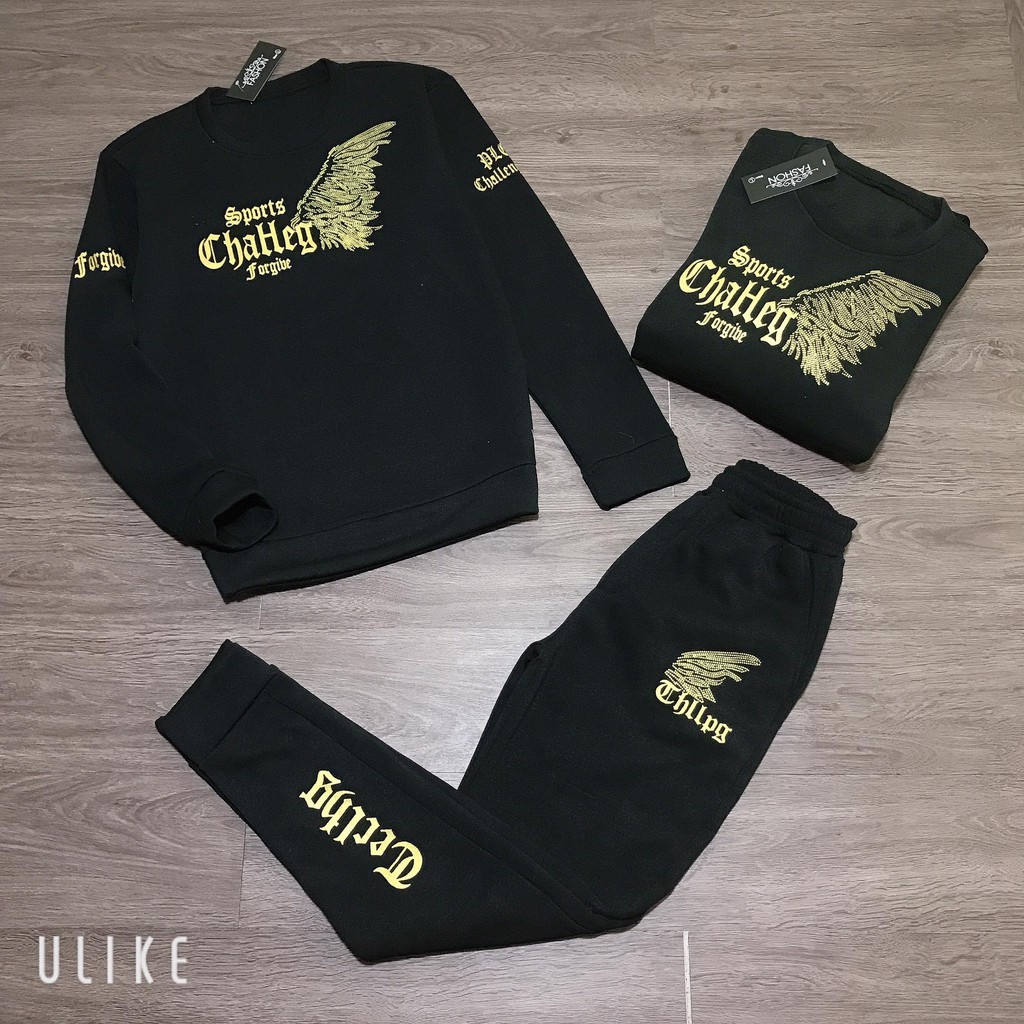 Bộ nỉ nam in nhũ | BigBuy360 - bigbuy360.vn