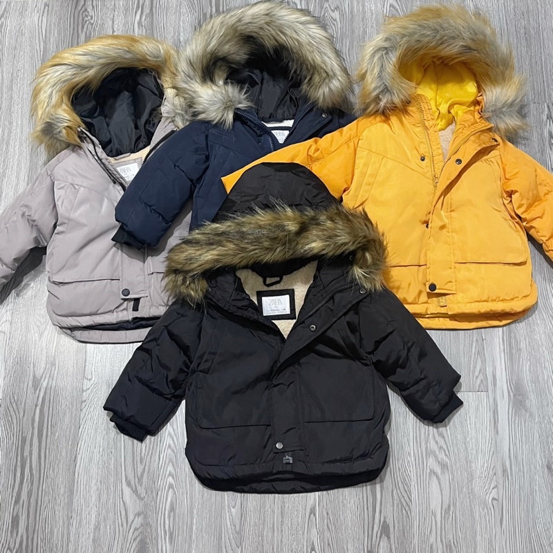 Áo khoác phao ZR lót lông xuất dư xịn cho bé trai