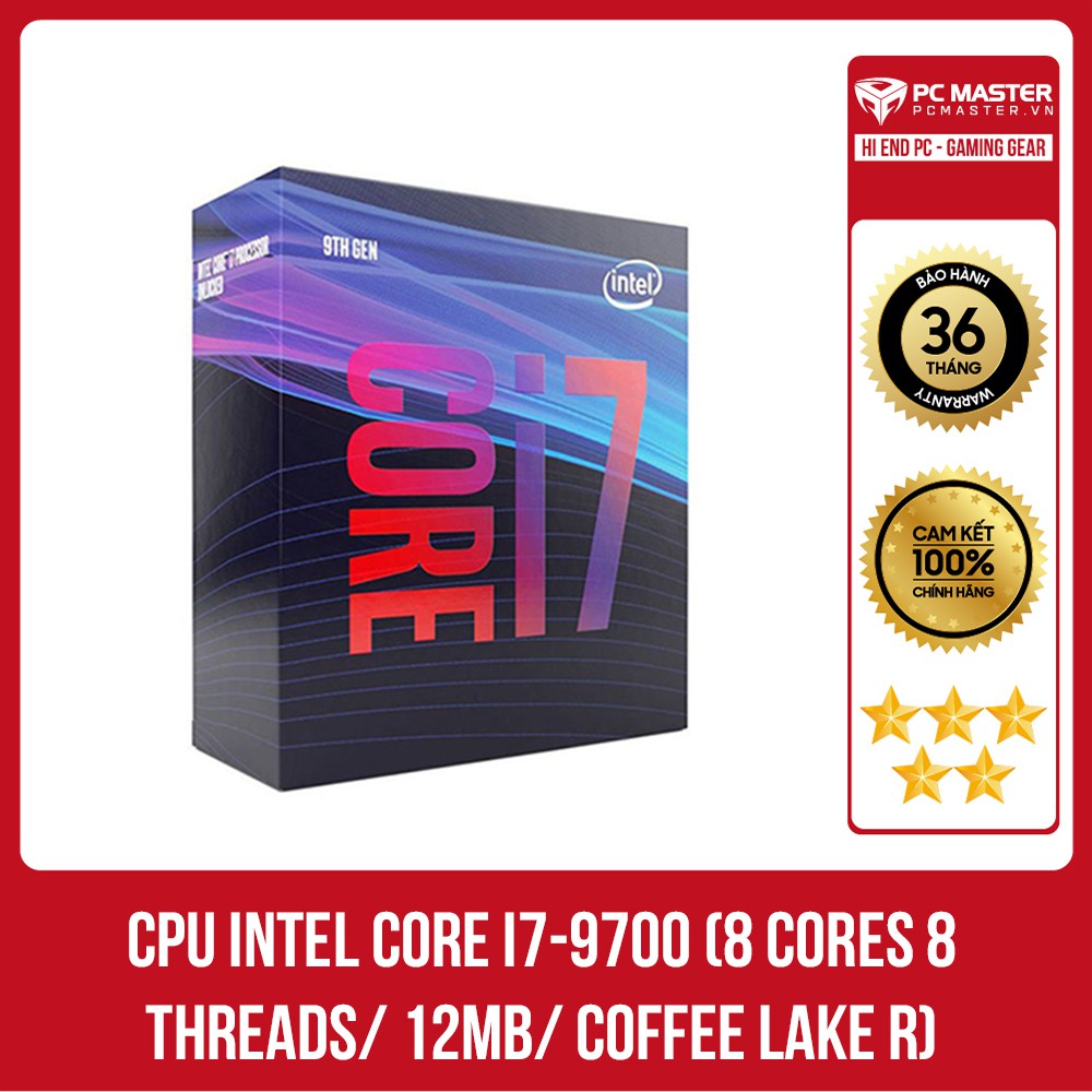 CPU Intel Core i7-9700 (8 Cores 8 Threads/ 12MB/ Coffee Lake R)