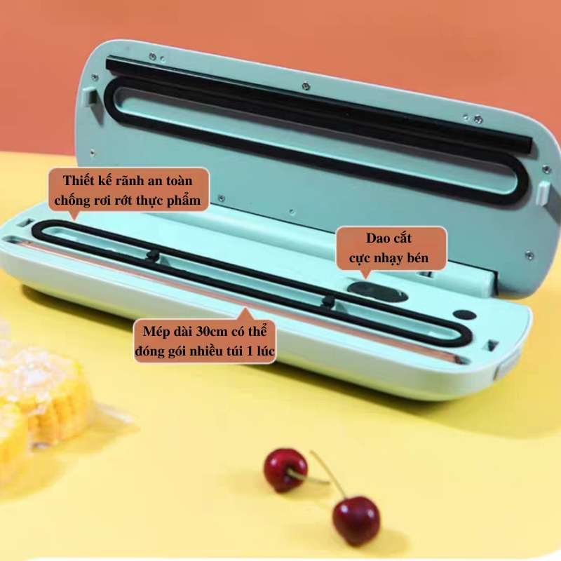 Máy hút chân không cao cấp bảo quản thực phẩm công suất 100W, lực hút mạnh mẽ