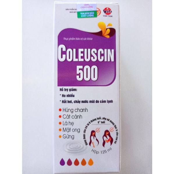 COLEUSCIN 500- Siro Giúp Bổ Phế, Giảm Ho, Tiêu Đờm