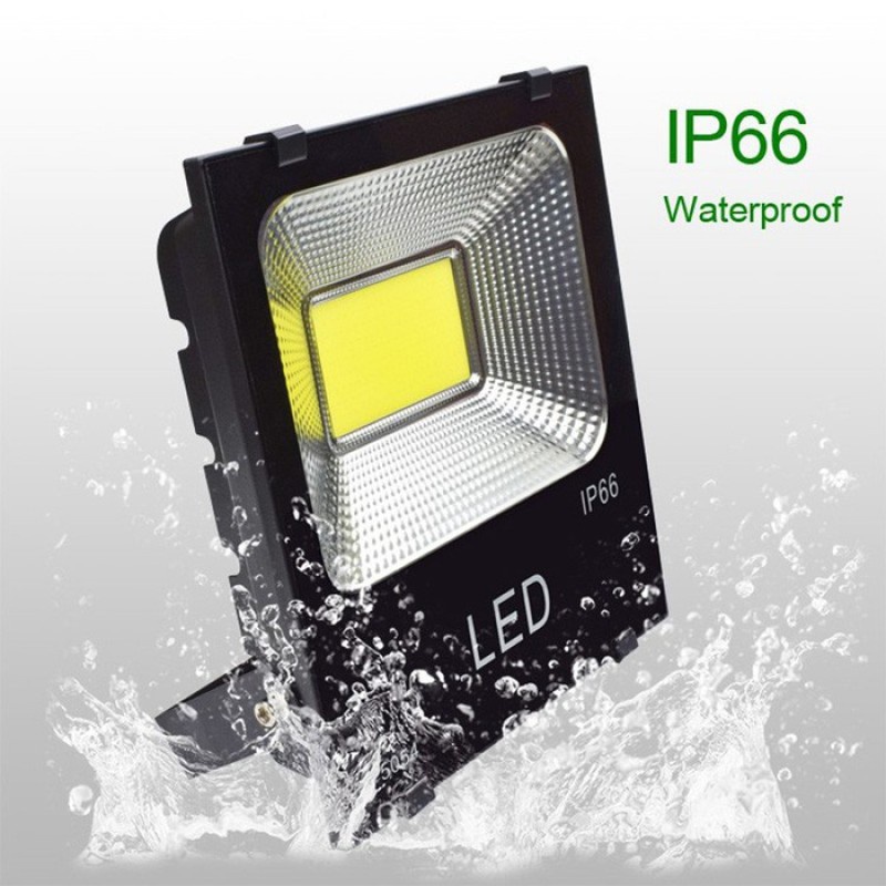 Đèn pha led 50W đủ công suất vỏ đen chống nước IP66, pha bảng hiệu, chiếu ngoài trời, trong nhà, bảo hành 12 tháng