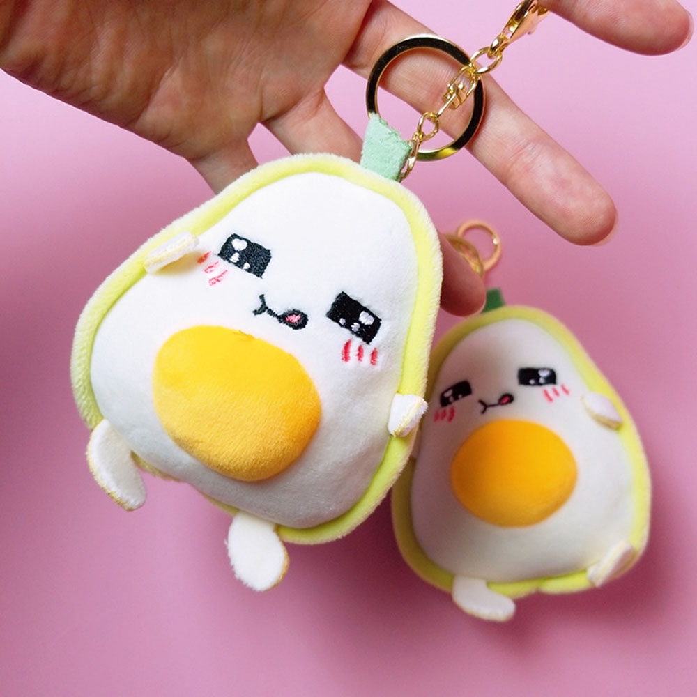 Móc Khóa Hình Quả Bơ Nhồi Bông Xinh Xắn