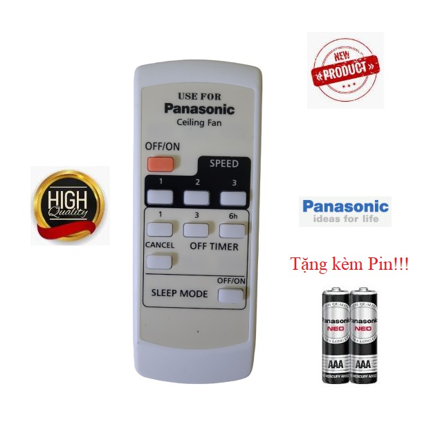 Điều khiển quạt trần 4 cánh Panasonic F56MPG/ F56MZG /F564- Hàng mới chất lượng cao Tặng kèm Pin