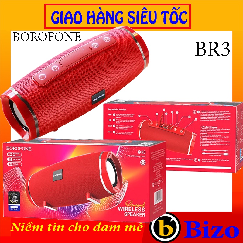 ⚡Chính Hãng⚡ Loa Bluetooth Borofone BR3 5.0 - Loa Di Động, Âm Thanh Cực Hay ,loa blt mini