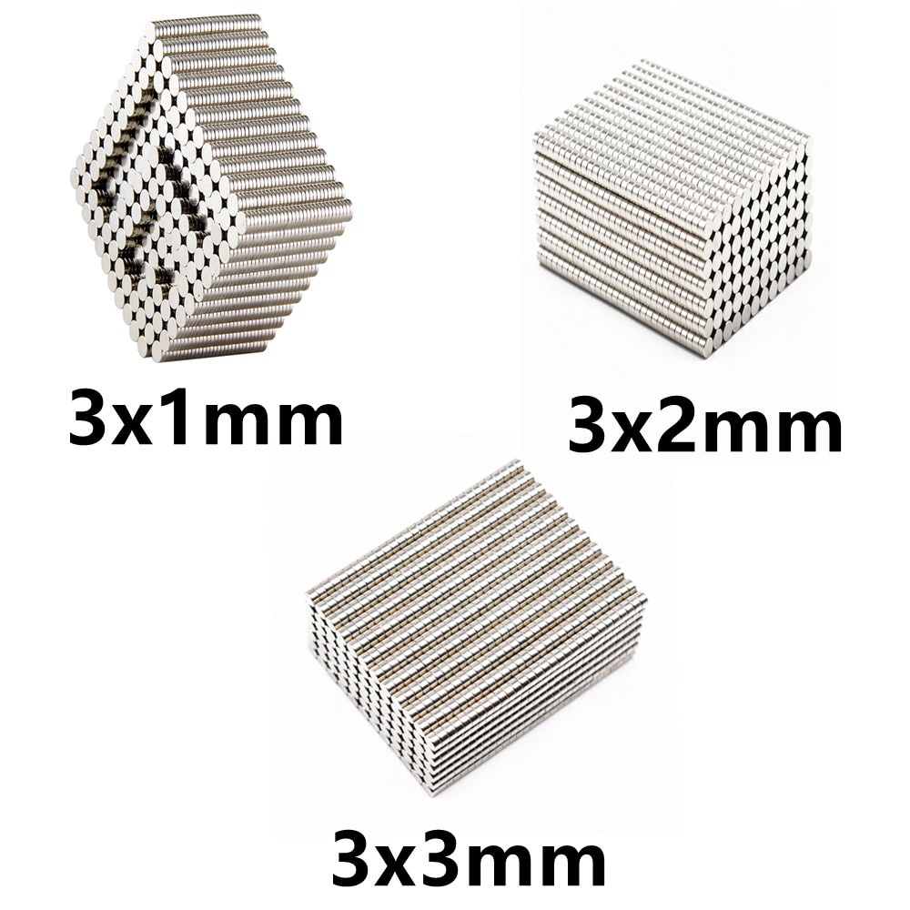 Nam châm viên siêu nhỏ 3x1mm GAOMS, nguyên liệu đất hiếm lực hút cực mạnh