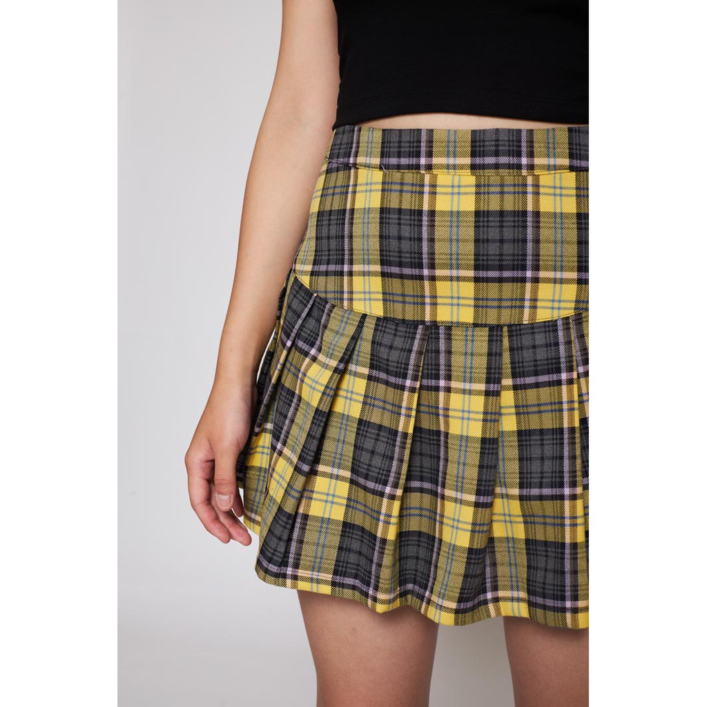 Chân Váy BOO Nữ Xếp Ly Kẻ Caro Nhiều Màu Trendy