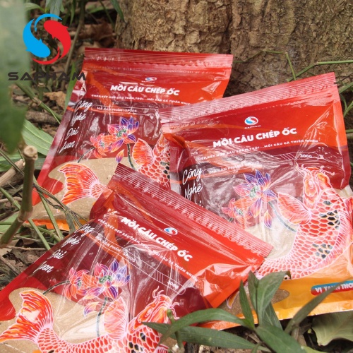 Mồi câu chép ốc Sapham , mồi dạng cám câu cá chép siêu nhậy 300g - Đồ câu Sapham