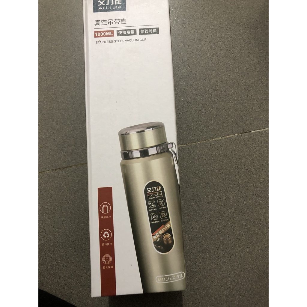 Bình giữ nhiệt 1000ml nóng lạnh inox 304 nội địa trung NGỌC CHÂU STORE
