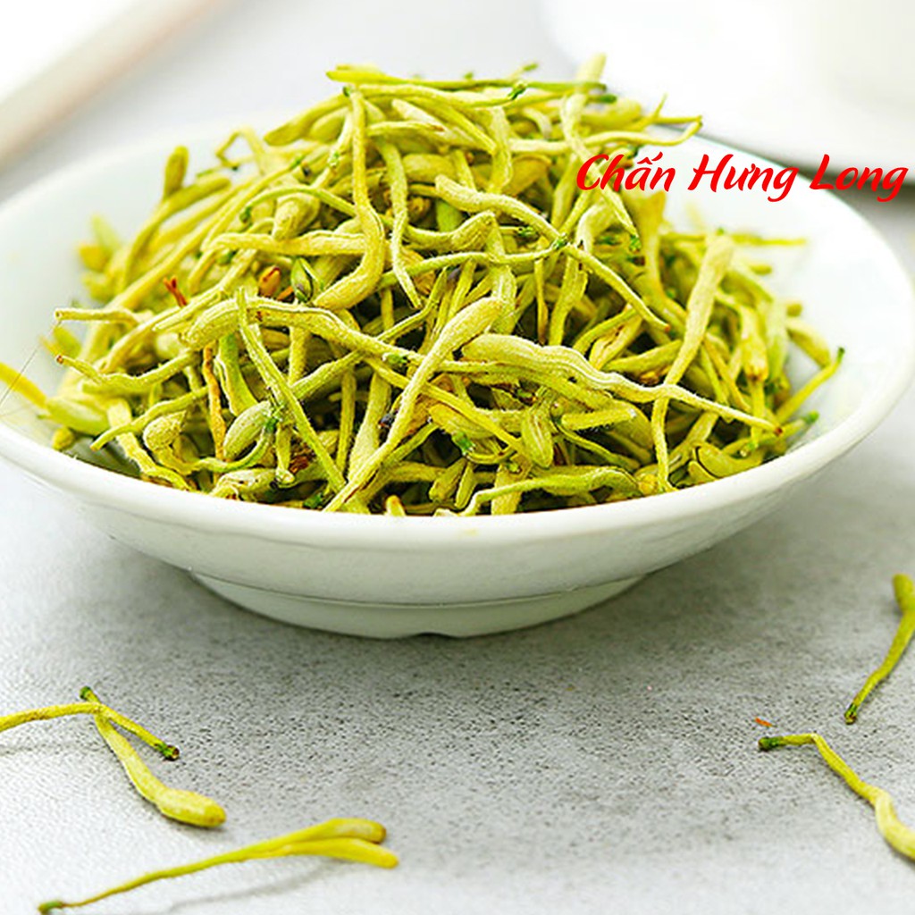 KIM NGÂN HOA 100g - THANH NHIỆT, GIẢI ĐỘC, CHỐNG DỊ ỨNG - TRỊ MỤN NHỌT, MẨN NGỨA, MÀY ĐAY  - NHÀ THUỐC CHẤN HƯNG LONG