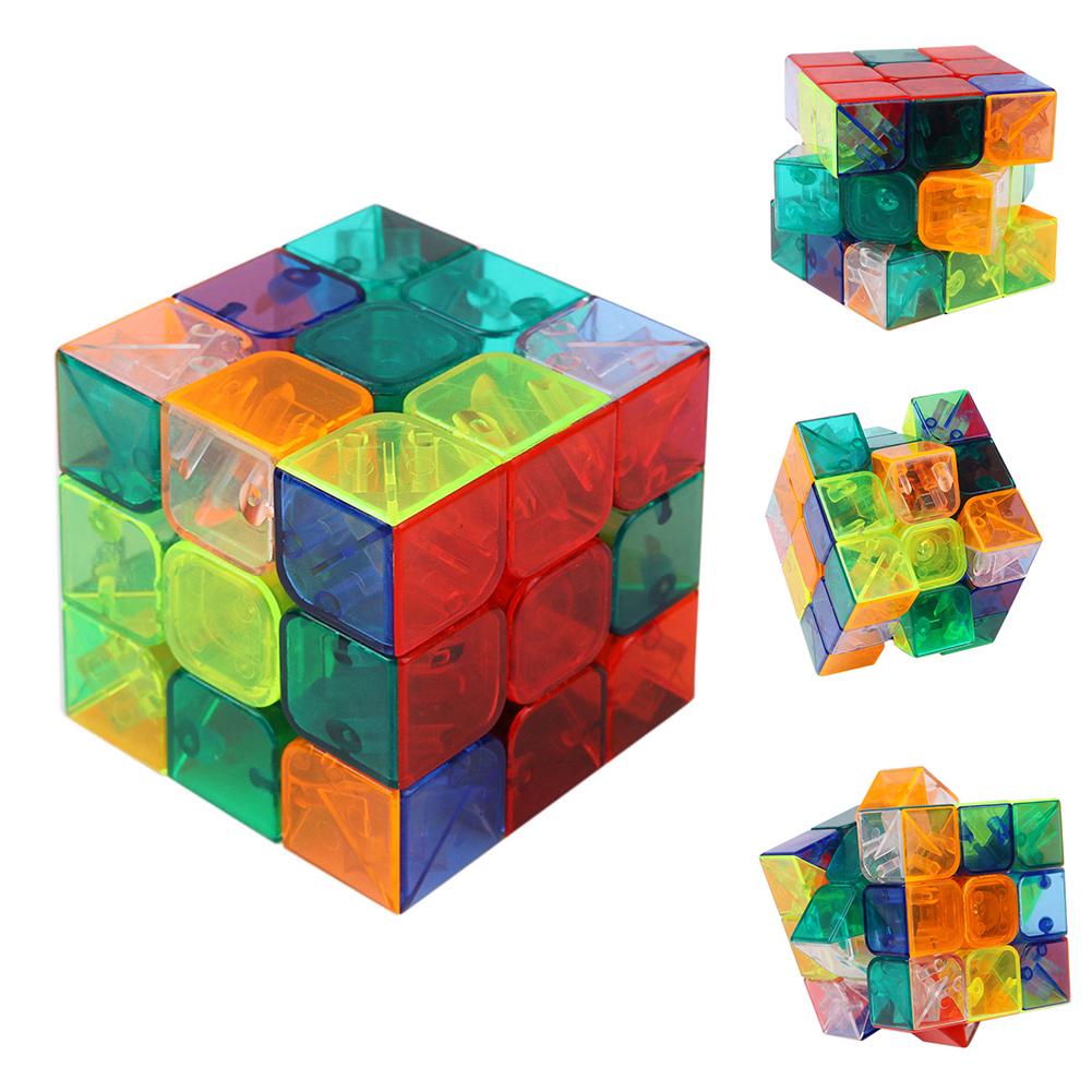 New Colorful Transparent Magic Ultra-smooth Professional Speed Cube Puzzle Twist Kids Educational Toys Gifts