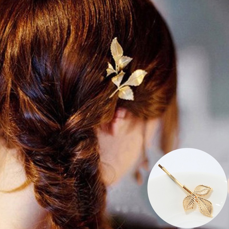 Kẹp tóc hình hoa nhỏ đính đá phong cách Retro Hàn Quốc