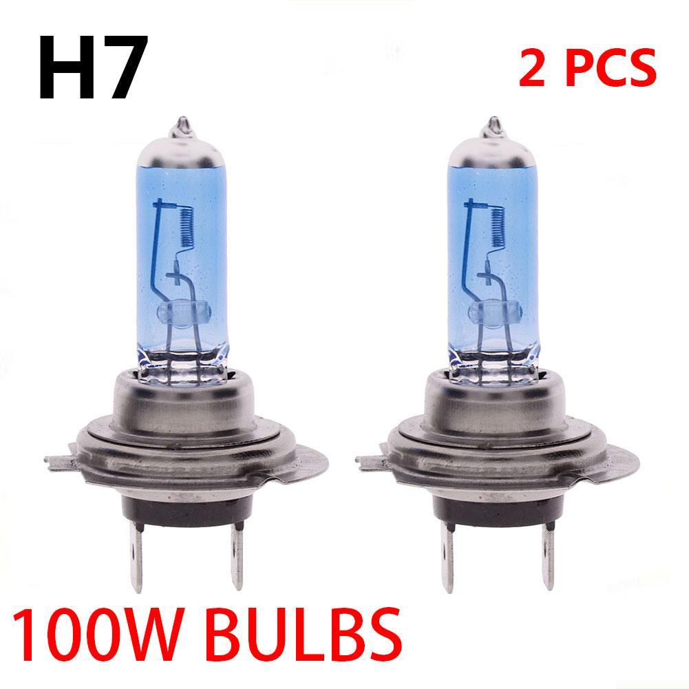 MG 2 cái H7 100W Xenon Khí Halogen Đèn pha Đèn xe ô tô màu trắng Bóng đèn xe hơi 12V 6000K