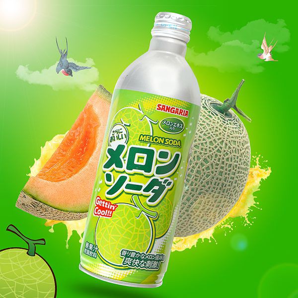 Nước Soda vị chanh , Soda vị mơ , Soda kem dưa lưới ,...