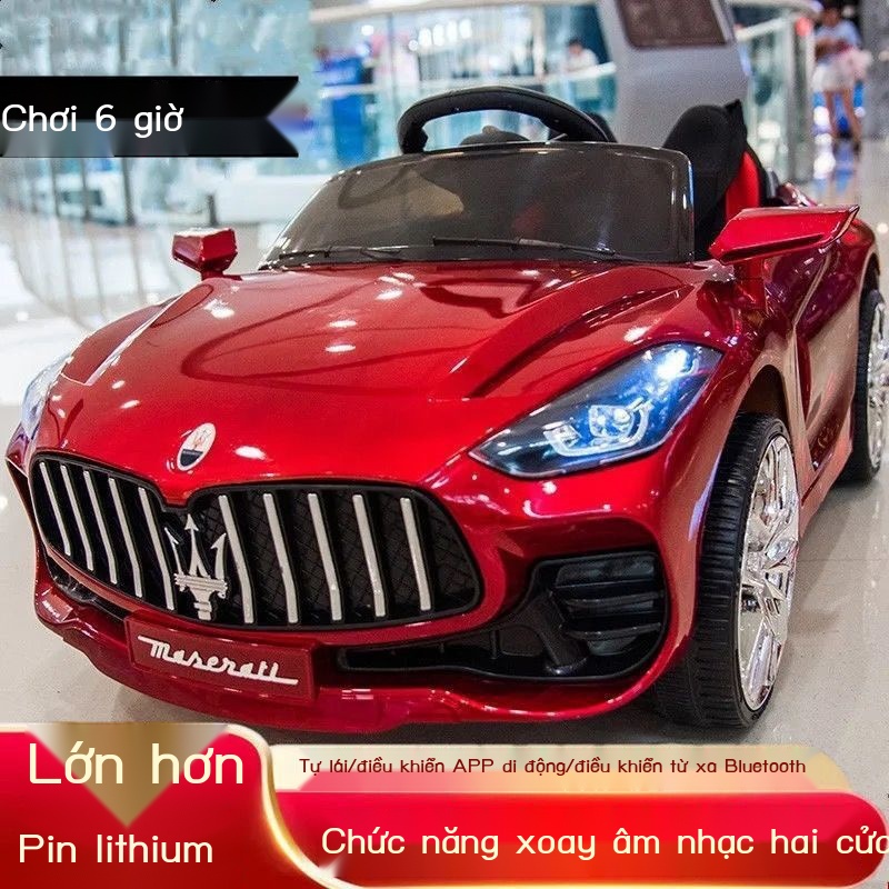 Xe ô tô điện trẻ em Maserati 4 bánh điều khiển từ xa ô tô đồ chơi bé trai bé gái có thể ngồi