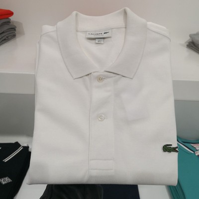 Áo Polo Lacoste Trắng Xịn Có Cổ  - Chất Liệu 100% Cotton Pique - Hàng nhập khẩu