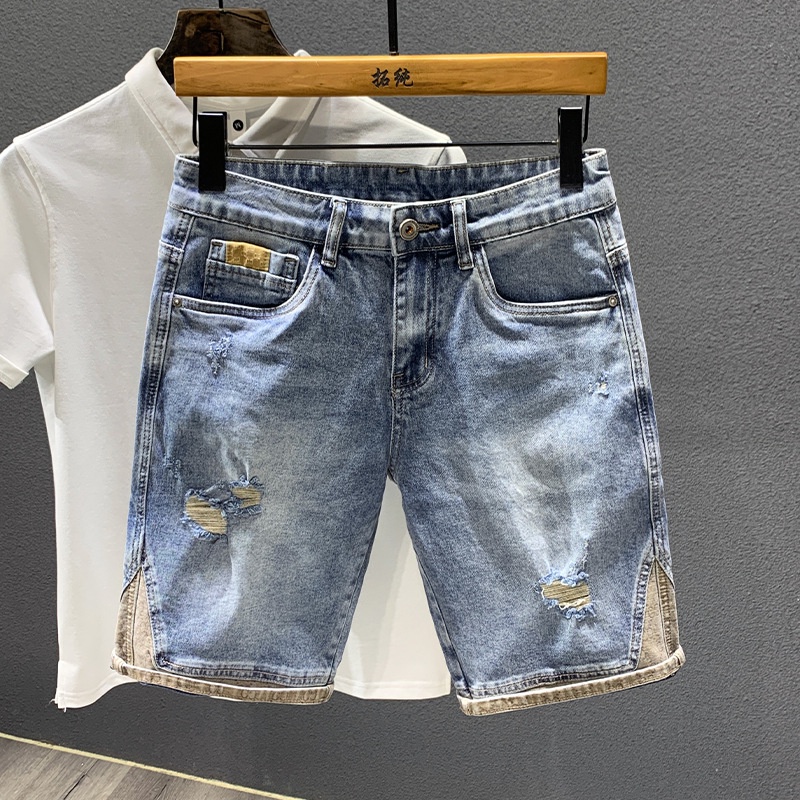 Quần Short Denim Rách Cao Cấp Phong Cách Mới 2023