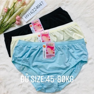 Set 6 Quần lót bà già thun lạnh đáy dài, quần chíp nữ trung niên chất mền mát hàng Việt Nam