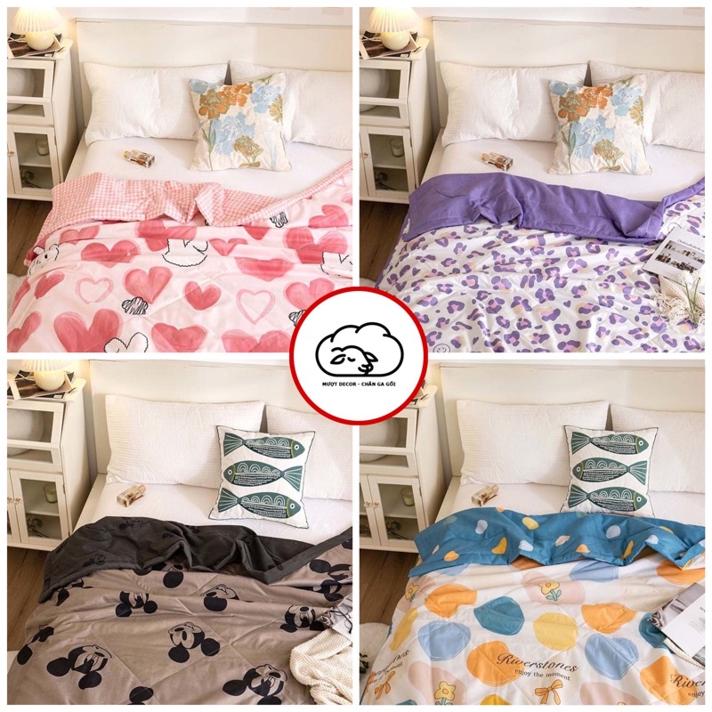 Chăn cotton đũi hè nhập khẩu loại đẹp , mềm mịn thoáng mát , chăn đũi cotton hè mẫu KẺ HOA mới nhất kích thước 2m x 2m2