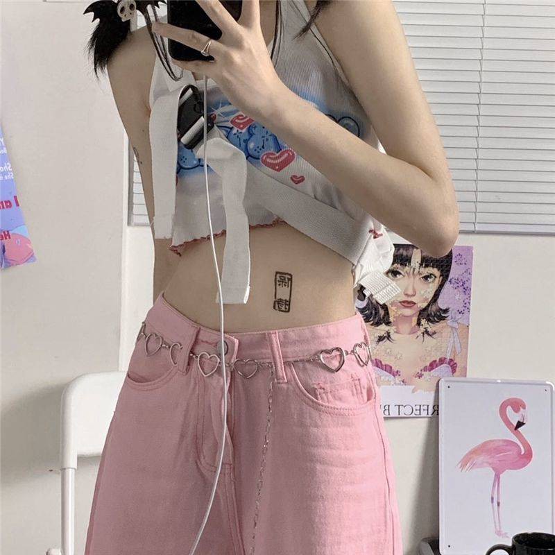 Quần jean màu hồng thẳng Nữ mùa hè Ins High Street Wild Chai Quần Cao Eo Như loose Bf Slim Quần thủy triều | BigBuy360 - bigbuy360.vn