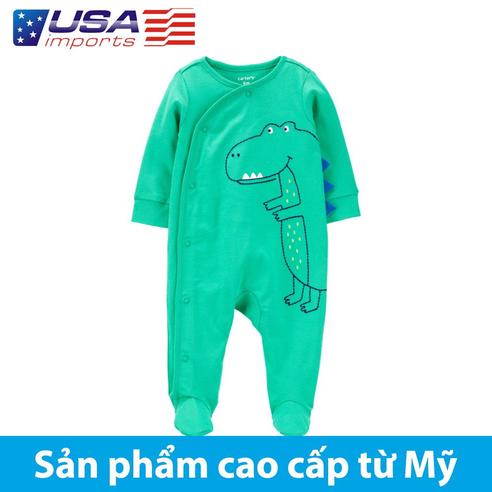 Đồ dài, đồ ngủ cotton liền quần cài chéo Car-tờ Auth Từ Mỹ (1H296410)