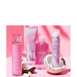 Bộ Sản Phẩm Mist Xịt Toàn Thân, Gel Tắm, Lotion BBW Pink Coconut Calypso Từ Mỹ