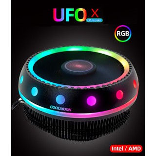 QUẠT TẢN NHIỆT CPU 775/1155 COOLMOON UFOX (LED TỰ ĐỔI MÀU)