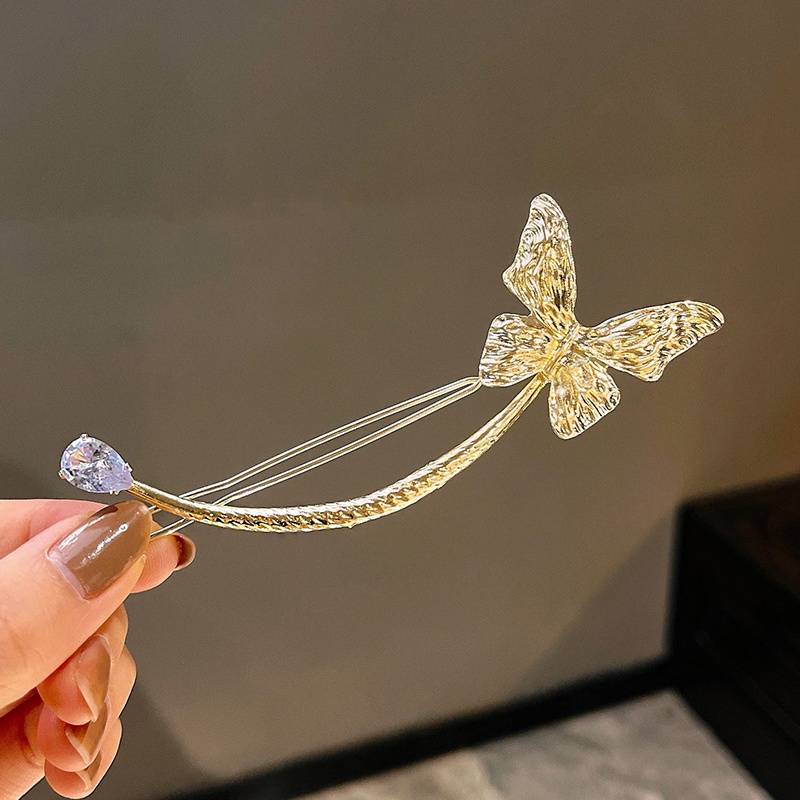 Kẹp Tóc Kim Loại Đính Ngọc Trai Nhân Tạo Phong Cách Hàn Quốc