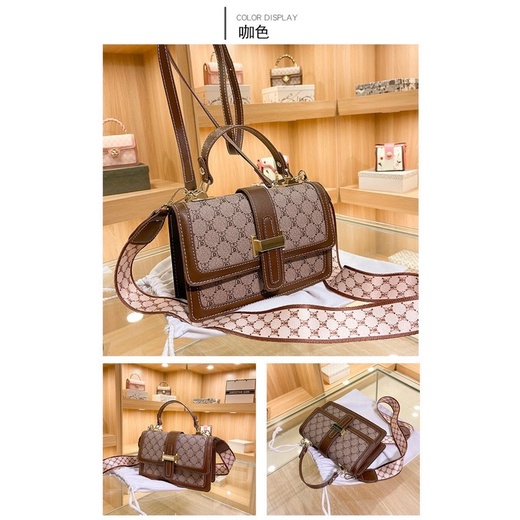 Túi Xách Nữ Đeo Chéo Hoạ Tiết, Túi Nữ Đeo Vai Bản 2 Dây