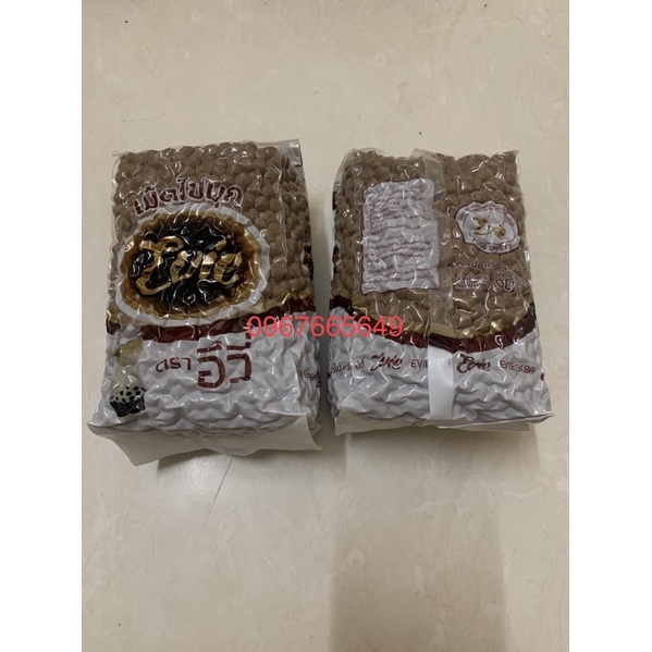 Trân Châu Đường Đen Caramen Thái Lan Evie 1kg/ gói hạt giòn dai - Nguyên liêu làm trà sữa, pha chế, làm bánh, nấu chè