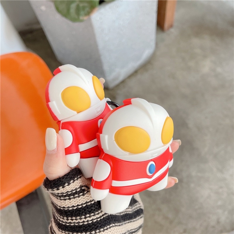 Vỏ Bảo Vệ Hộp Sạc Tai Nghe Airpods 1/Airpods 2/Airpods Pro Ultraman