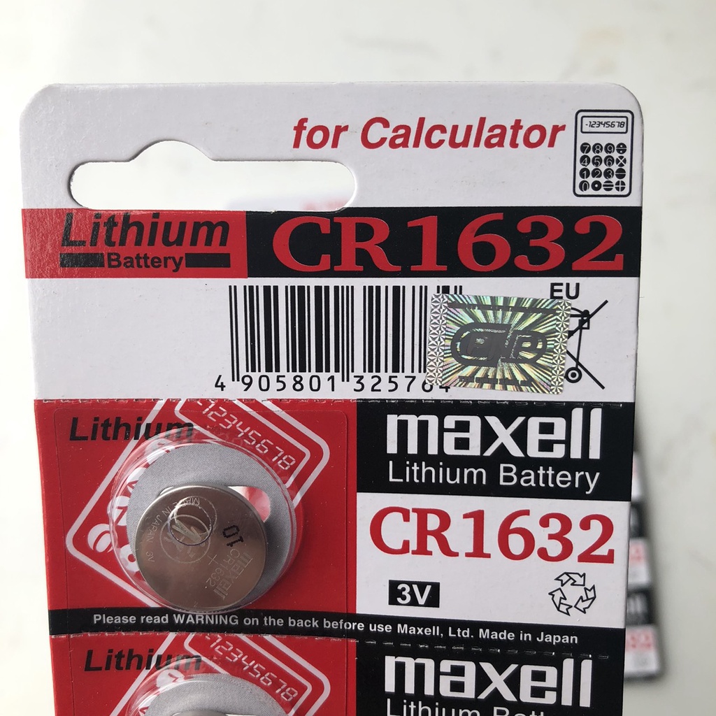 Pin CR1632 Chính Hãng Maxell Lithium 3v - Pin áp suất lốp