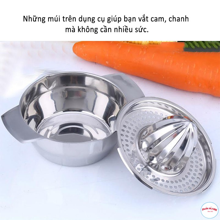 Dụng Cụ Vắt Cam, Ép Cam Inox Có Quai Cầm Tiện Lợi Khi Sử Dụng