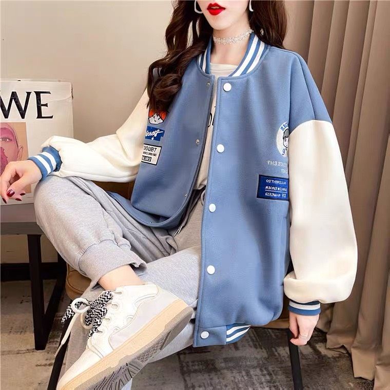 Áo Khoác Nỉ Bomber Jacket Cúc Bấm KNN21 Unisex Nam Nữ kiểu dáng Ulzzang