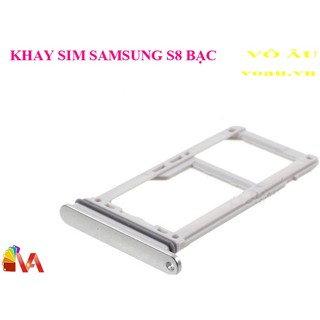 Khay sim samsung s8 màu bạc
