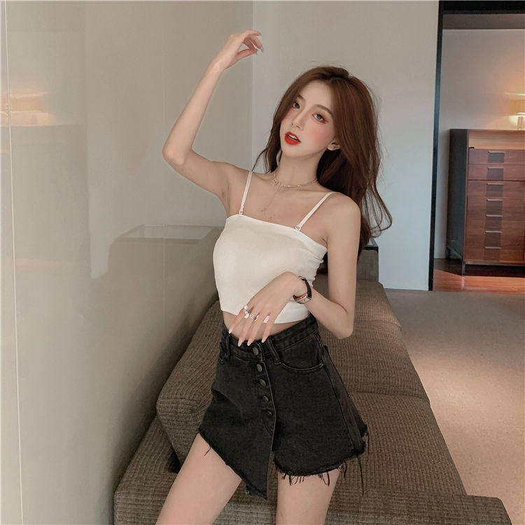 [J & N] Áo Ống Dệt Kim Mỏng Dáng Ngắn Hở Vai Quyến Rũ Thời Trang Cho Nữ | BigBuy360 - bigbuy360.vn