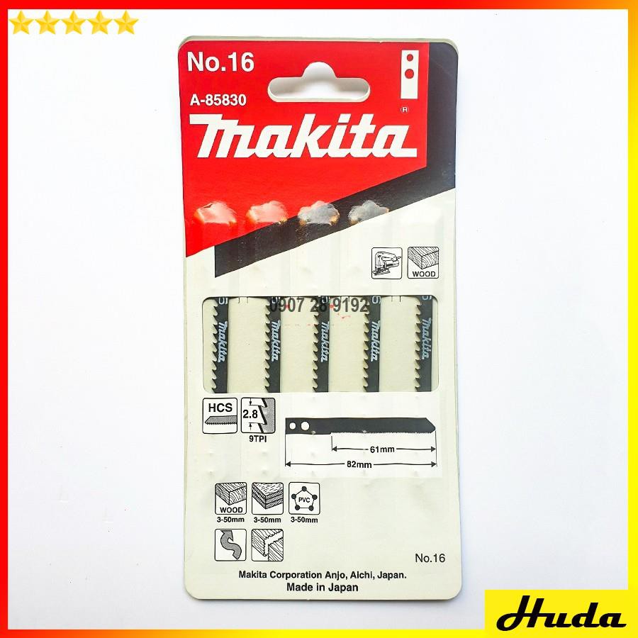 Lưỡi cưa lọng chuyên cắt lượn gỗ Makita No.16 (chuôi có lỗ) - Lưỡi cưa gỗ - Lưỡi cắt gỗ - Makita A85830