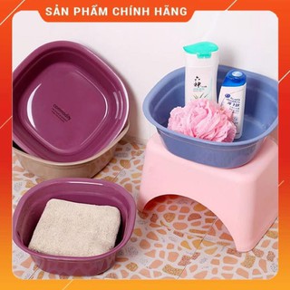 CHÍNH HÃNG -  Chậu nhựa vuông trơn trong đa năng,thau nhựa vuông trơn trong đủ size,đủ màu