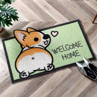 Thảm chân hình chó Corgi kích thước 60*40